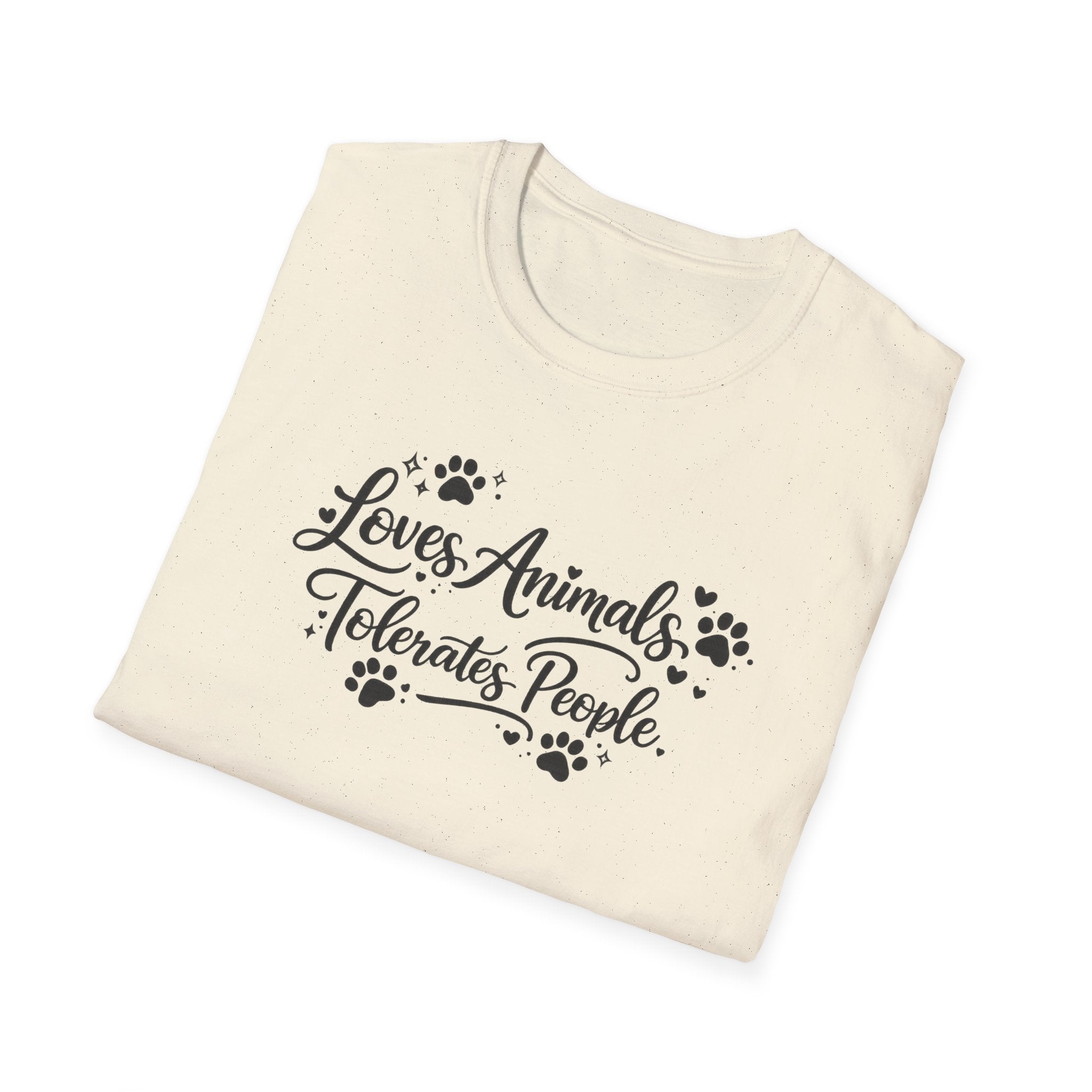 "Loves pets, tolerates people" T-Shirt