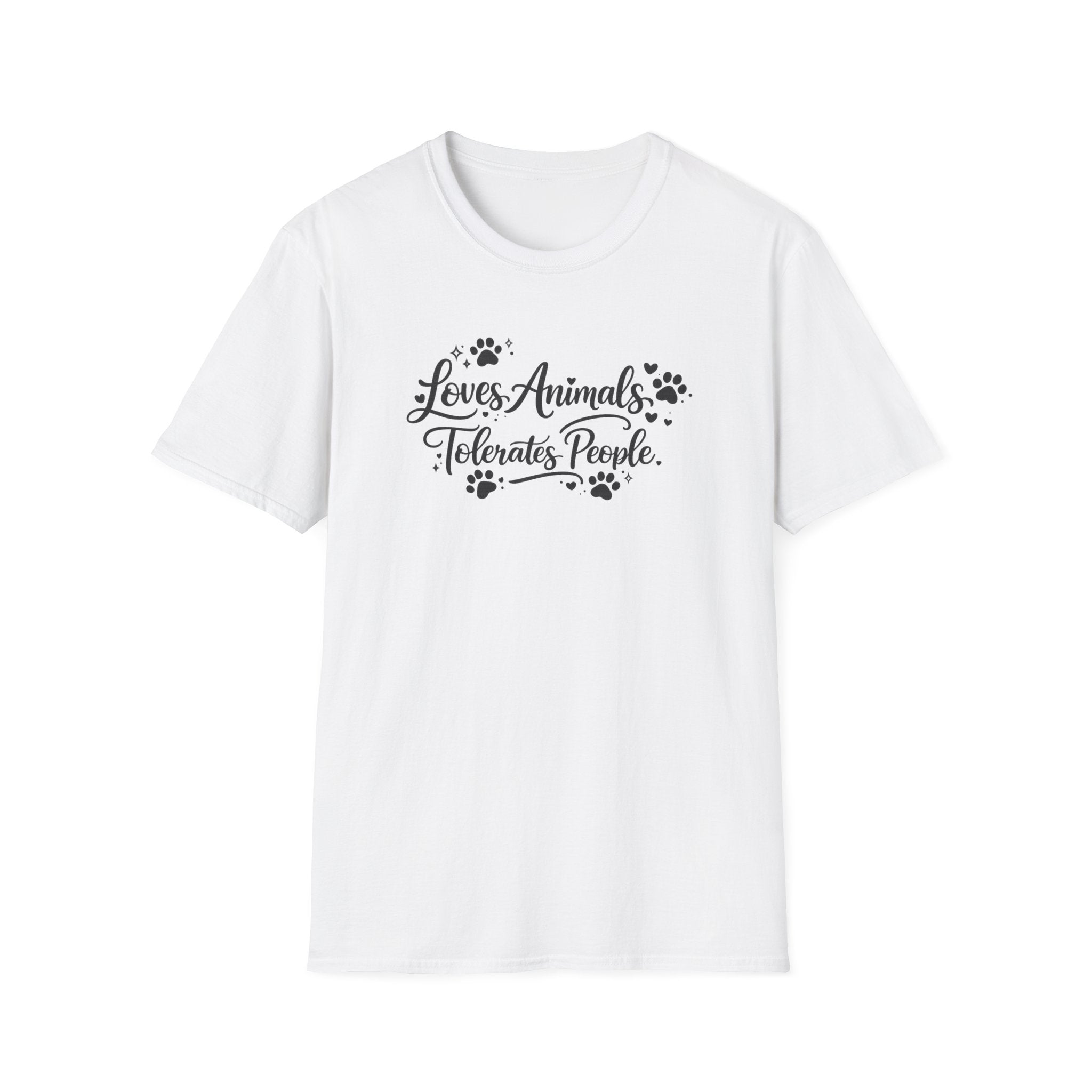 "Loves pets, tolerates people" T-Shirt