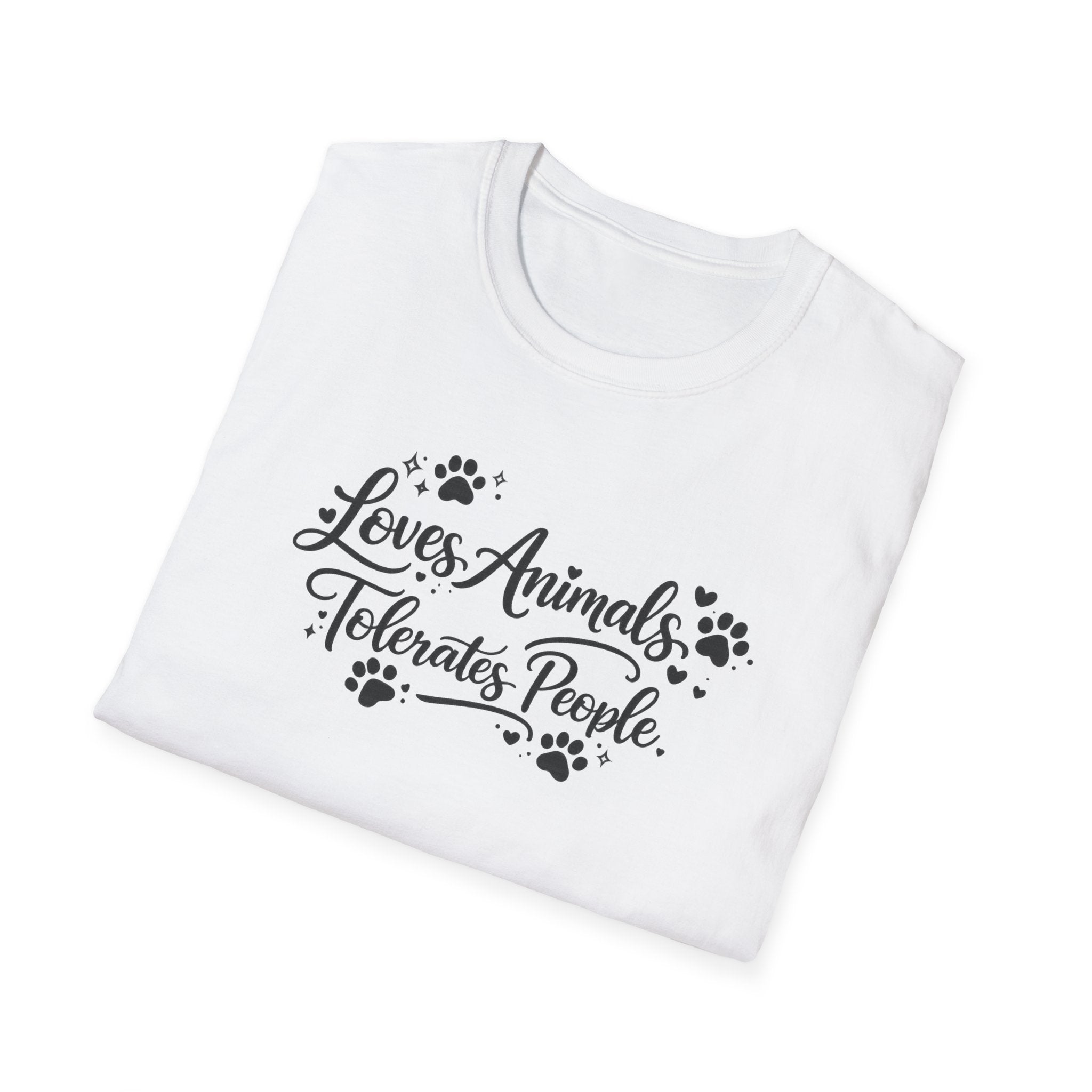 "Loves pets, tolerates people" T-Shirt