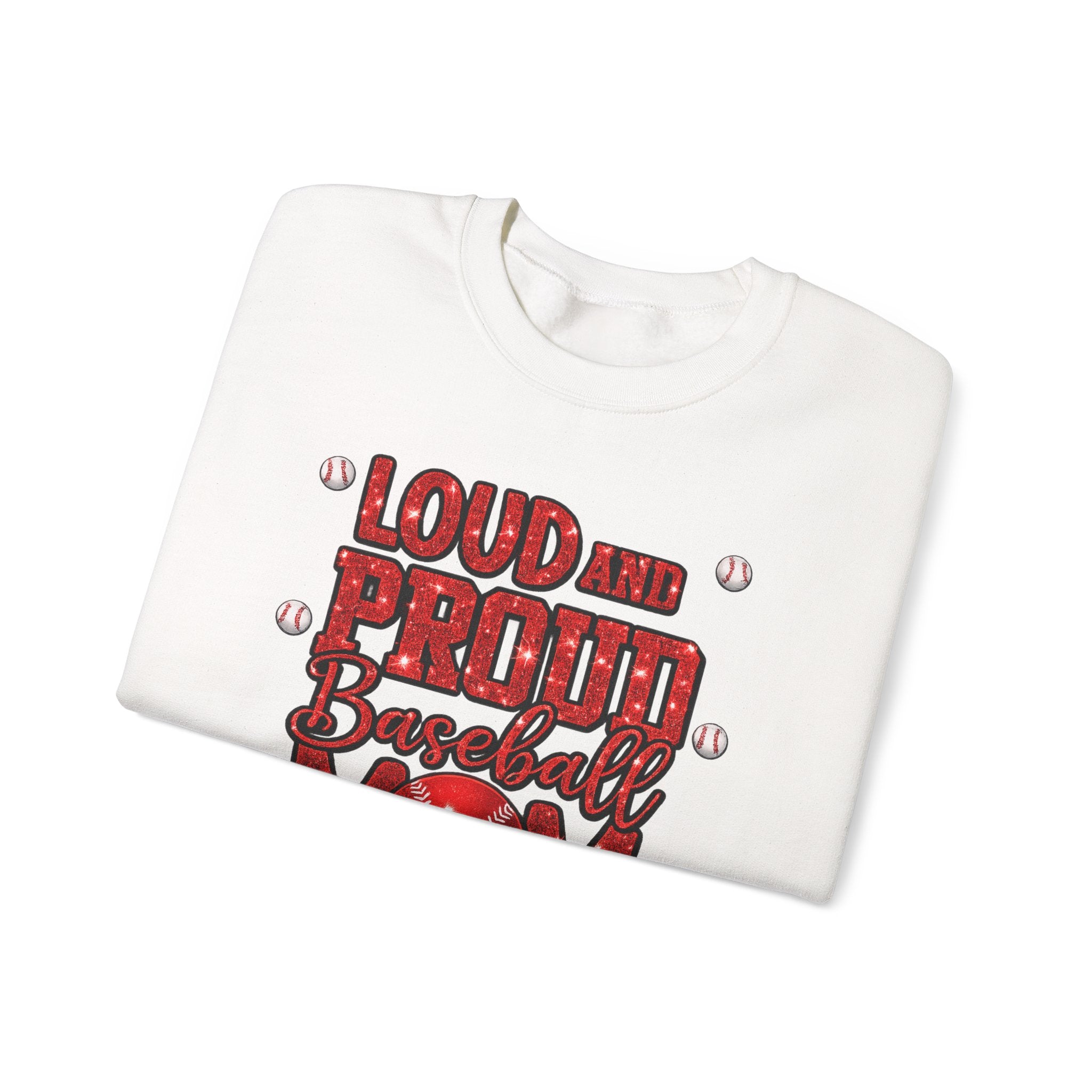 "Loud and proud" baseball crewneck sweatshirt