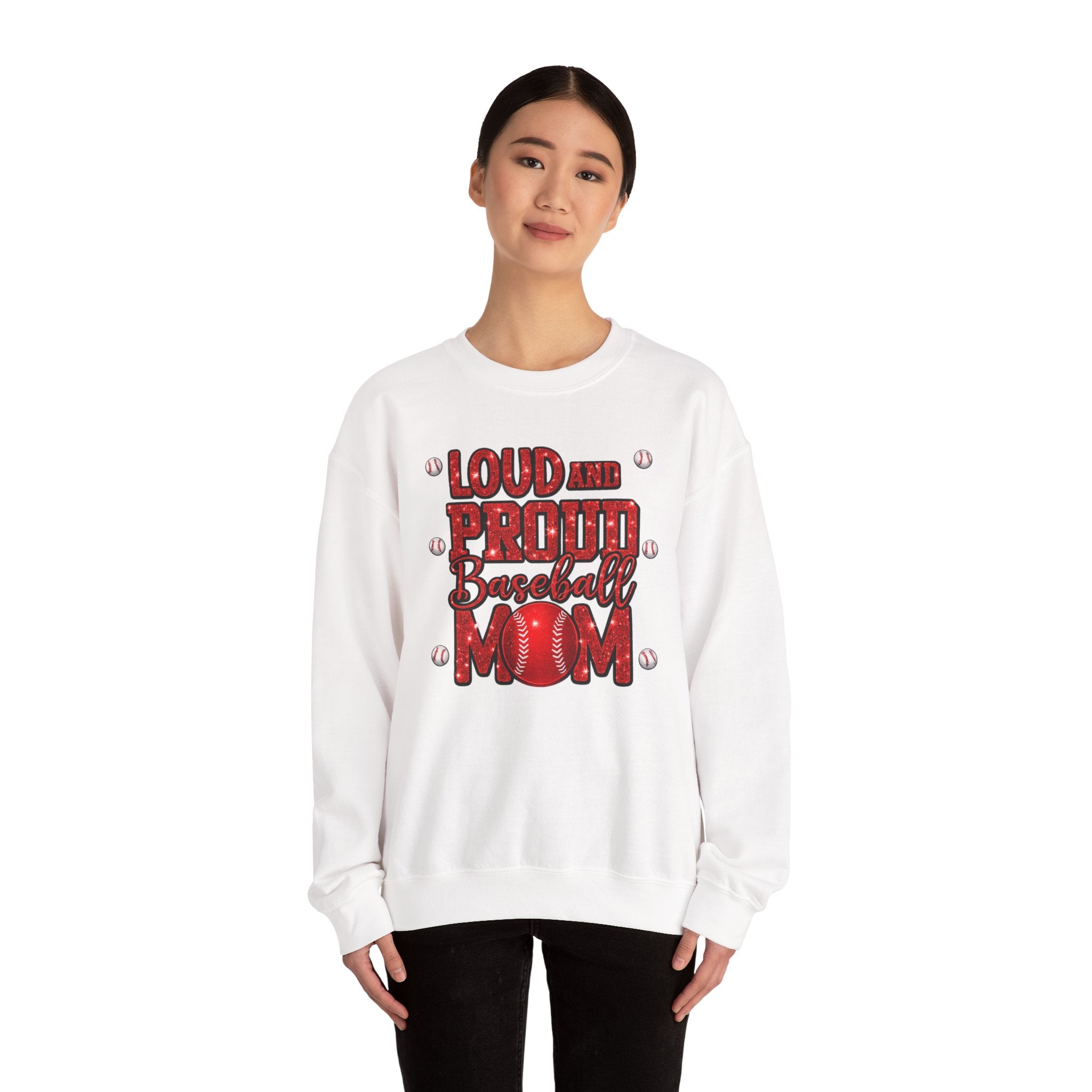 "Loud and proud" baseball crewneck sweatshirt