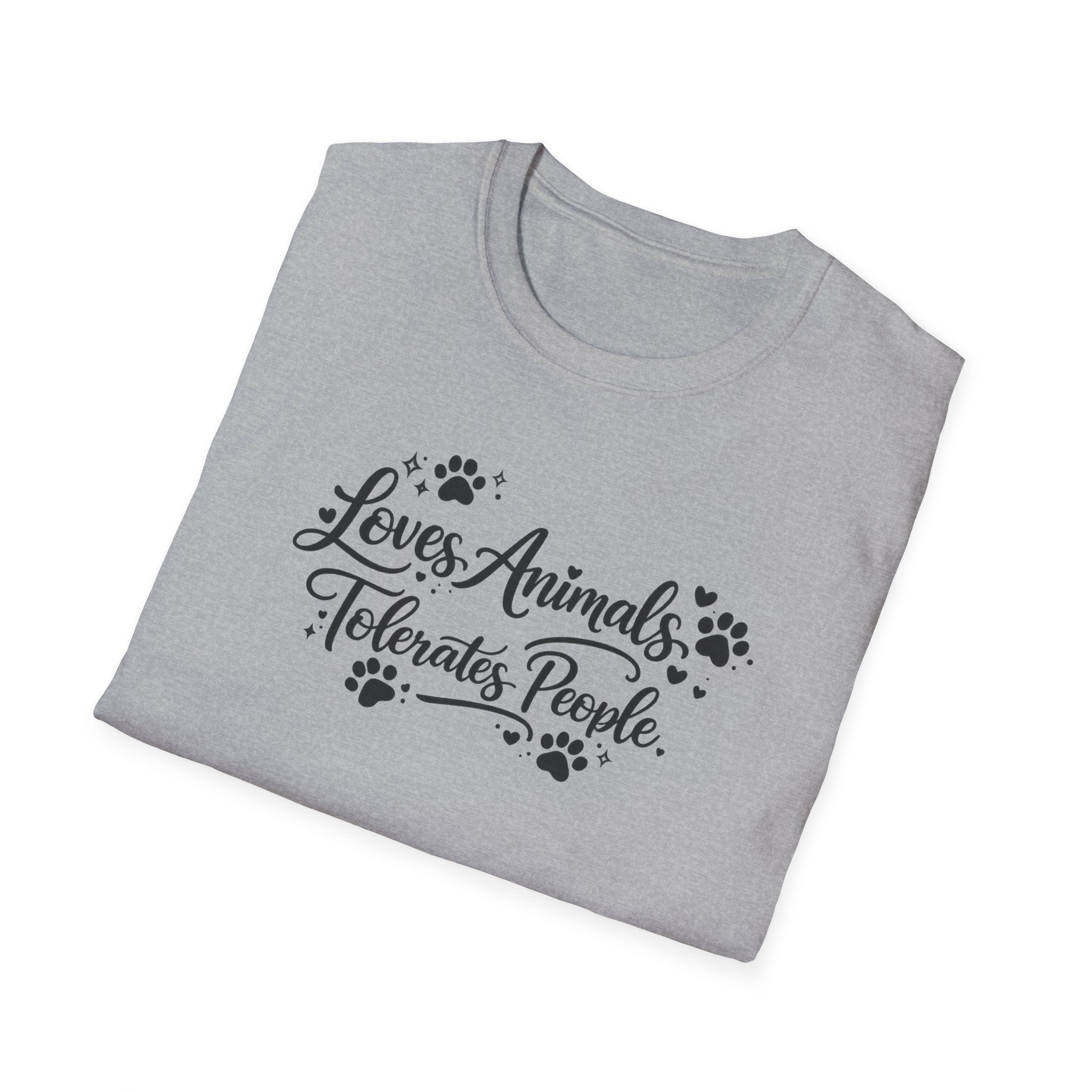 "Loves pets, tolerates people" T-Shirt