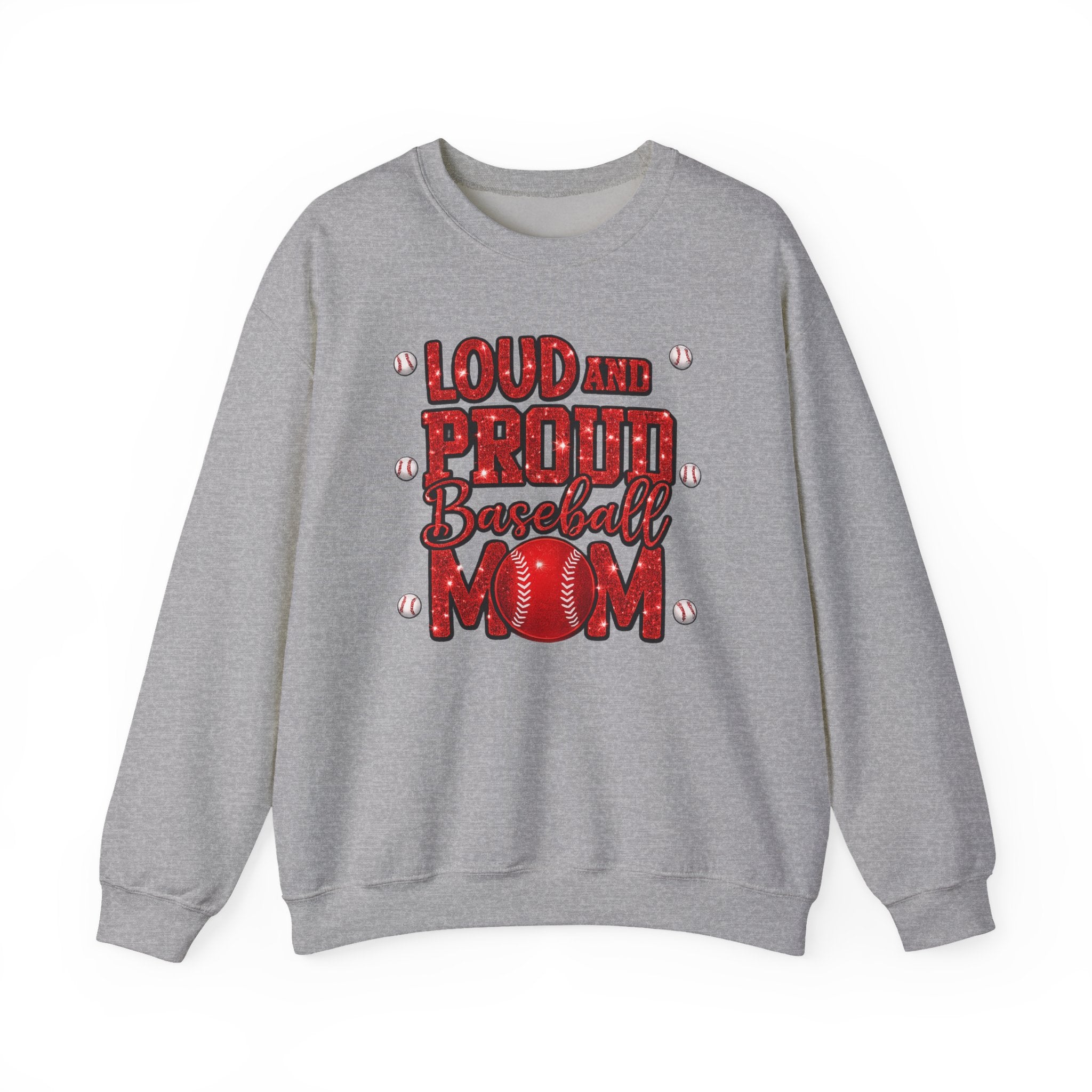 "Loud and proud" baseball crewneck sweatshirt