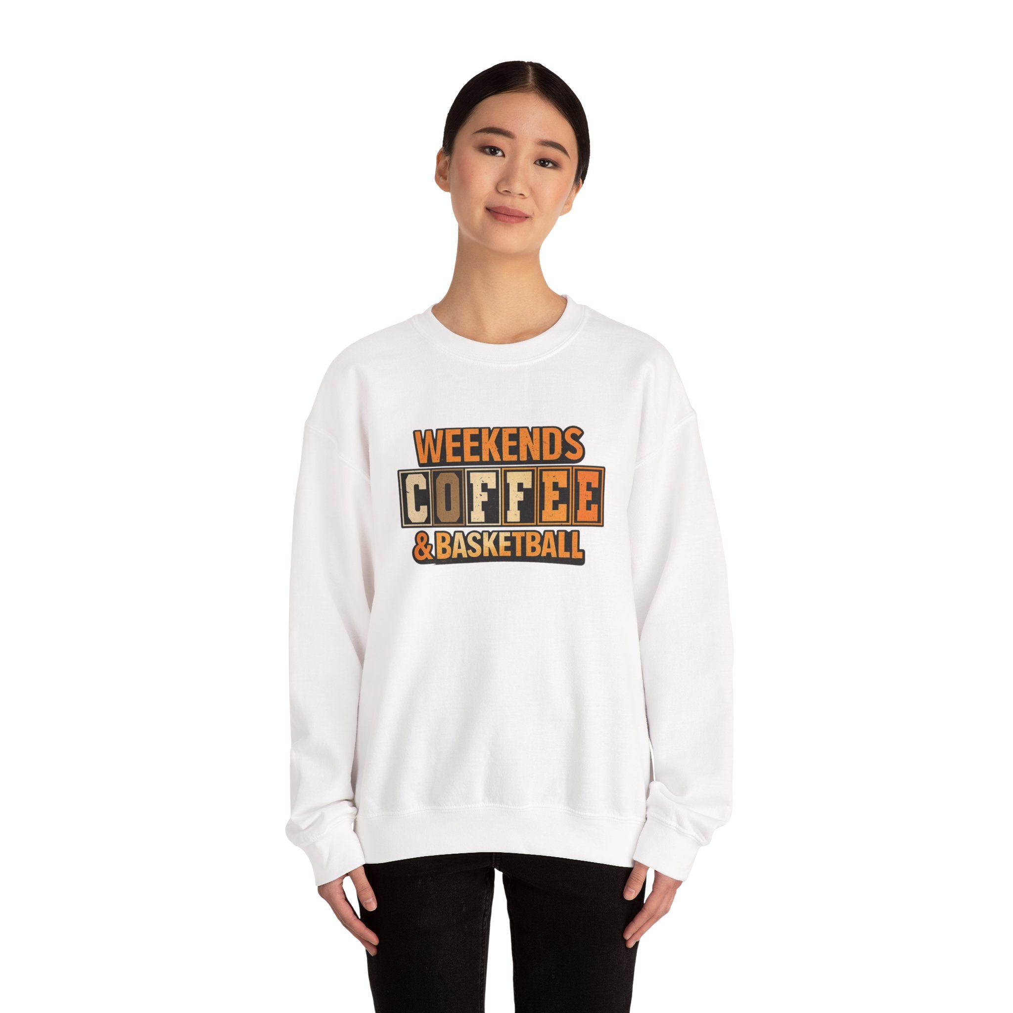 "Coffee and basketball" crewneck sweatshirt