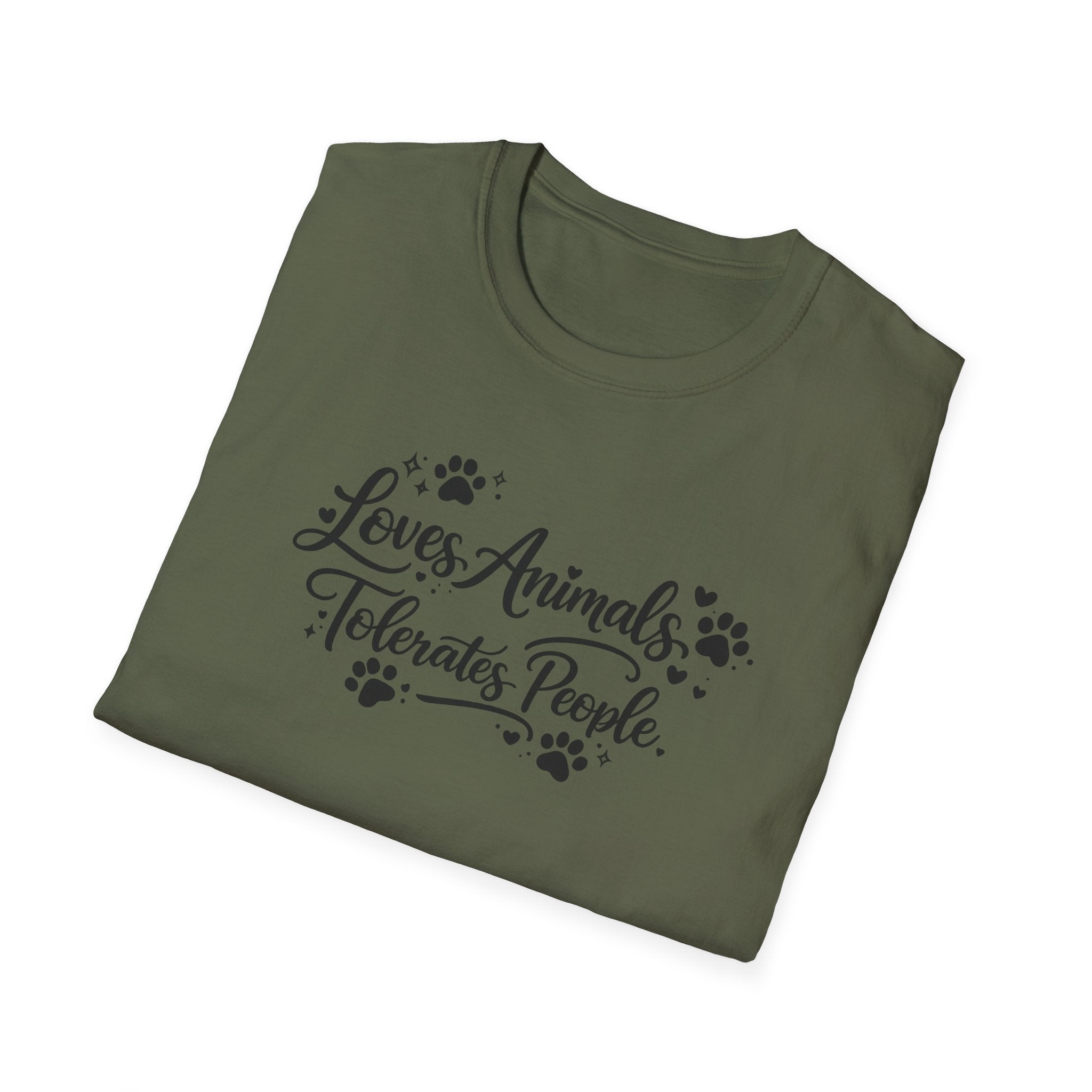 "Loves pets, tolerates people" T-Shirt