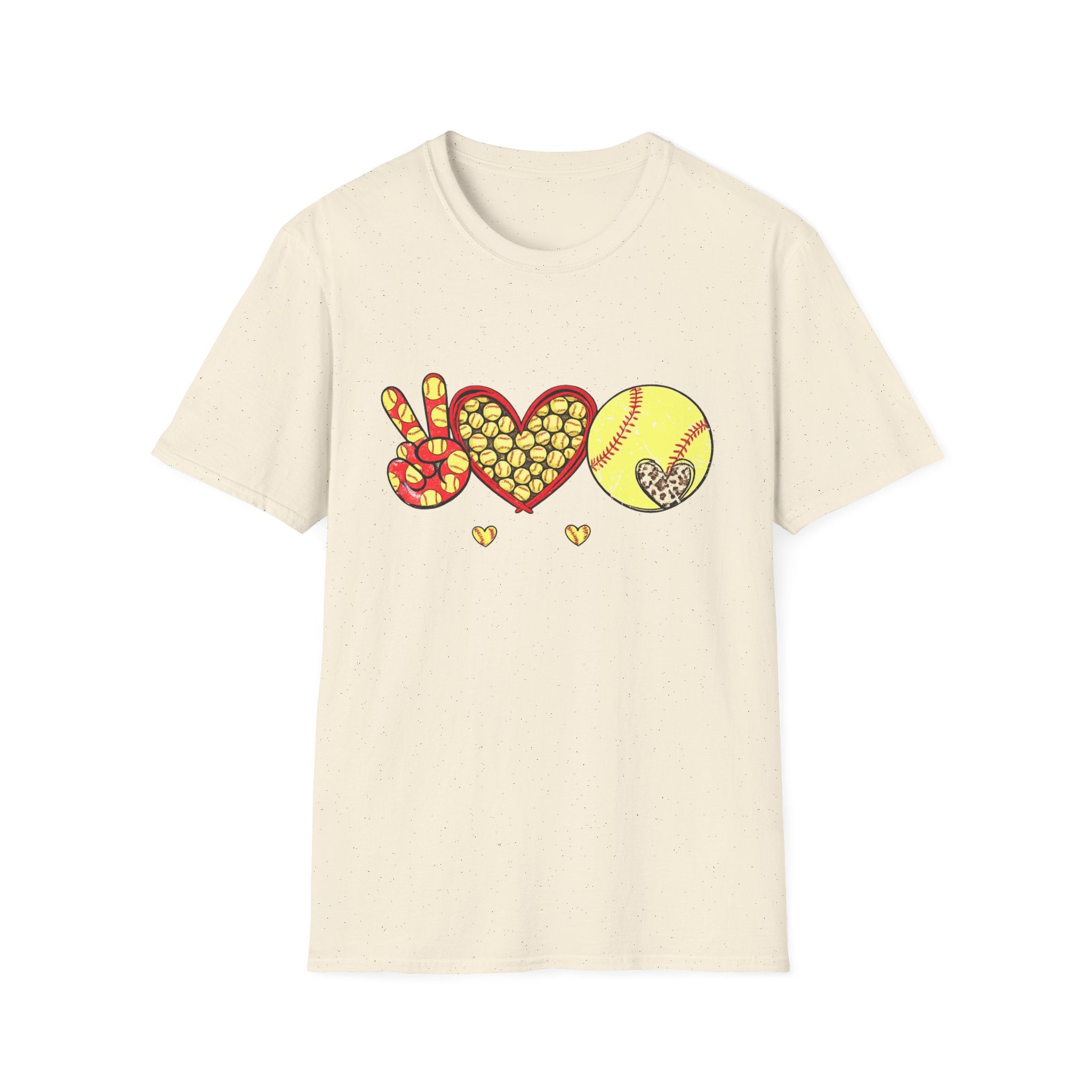 "Peace, love, and softball" T-Shirt